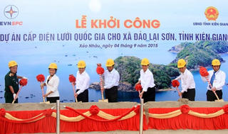 Khởi công dự án cấp điện lưới trên không vượt biển dài nhất Việt Nam