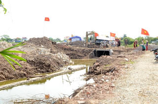 Nam Trực (Nam Định): Lấp sông tưới tiêu để làm dự án