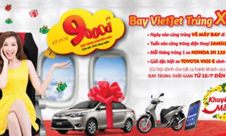 Bay VietJet - Trúng xe hơi