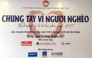 Tối nay trực tiếp Cầu truyền hình  ‘Chung tay vì người nghèo’ năm 2017