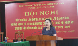 Quảng Bình có 8 người ứng cử đại biểu Quốc hội khóa XV 
