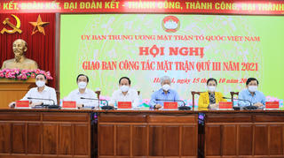 UBTƯ MTTQ Việt Nam giao ban công tác Mặt trận quý III năm 2021