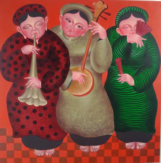 Men lạ trong tranh