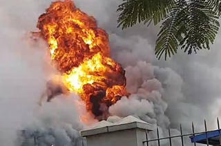 Hoả hoạn kinh hoàng tại khu công nghiệp Yên Phong, tỉnh Bắc Ninh