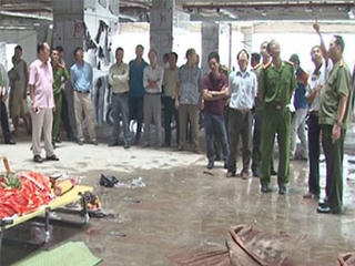 Xây bệnh viện, 1 công nhân rơi từ tầng 9 xuống đất tử vong