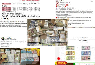 Dịch vụ đổi tiền lẻ kiếm lời dịp Tết là vi phạm pháp luật