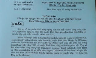 Huyện giao ‘chỉ tiêu’ vận động tiền bắn pháo hoa