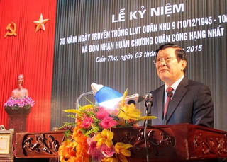 Quân khu 9 đón nhận Huân chương Quân công hạng Nhất