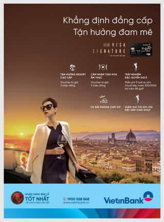 Vô vàn ưu đãi dành cho chủ thẻ VietinBank Visa Signature