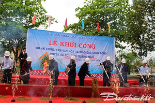 Khởi công xây dựng Trung tâm văn hóa và giáo dục cộng đồng huyện Ba Tơ