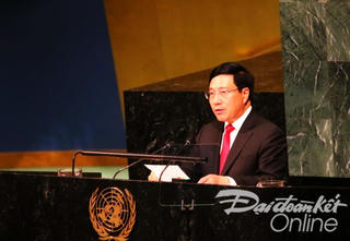 Phó Thủ tướng Phạm Bình Minh phát biểu tại phiên họp Khoá 72 Đại hội đồng Liên hợp quốc