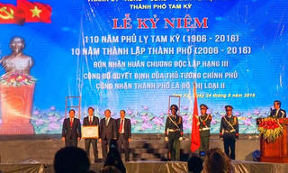Thủ tướng dự Lễ kỷ niệm 110 năm Phủ lỵ Tam Kỳ