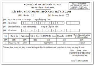 Hồ sơ chứng minh người phụ thuộc gồm những giấy tờ gì?