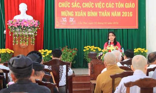 Cần Thơ: Gặp mặt chức sắc tôn giáo mừng xuân Bính Thân 2016