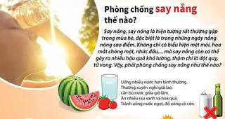 [Infographics] Những cách phòng chống say nắng, say nóng hiệu quả