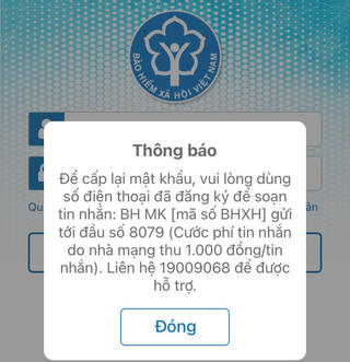 Lấy lại mật khẩu VssID phải chịu phí