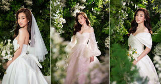 Hoa hậu Đỗ Mỹ Linh đẹp rạng ngời khi làm cô dâu