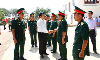 Chủ tịch nước Trương Tấn Sang làm việc tại Đắk Nông