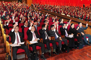 Biểu quyết các trường hợp xin rút khỏi danh sách đề cử BCH Trung ương khóa XII