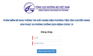 Các bước kê khai đăng ký cấp mã 'luồng xanh' vận tải trên địa chỉ website mới