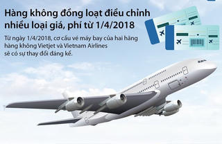 [Infographics] Các hãng hàng không điều chỉnh nhiều loại giá, phí
