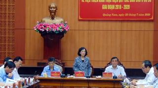 Trưởng ban Dân vận Trung ương làm việc tại Quảng Nam