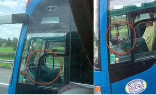 Xử lý nghiêm tài xế điều khiển xe khách bằng chân