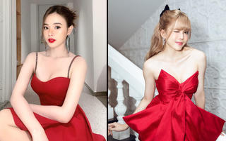 Sao Việt trong ngày: Midu, Thiều Bảo Trâm biến mình thành hộp quà đỏ dành tặng ai đó