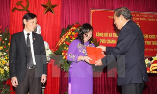 Trao quyết định bổ nhiệm Chánh án TAND tỉnh Thừa Thiên-Huế