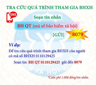 Nhắn tin theo đầu số 8079 tra cứu thông tin đóng BHXH