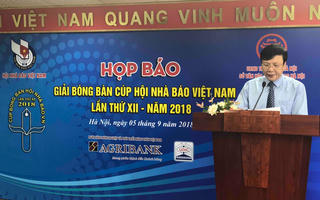 231 vận động viên tranh tài Giải bóng bàn cúp Hội Nhà báo Việt Nam 2018