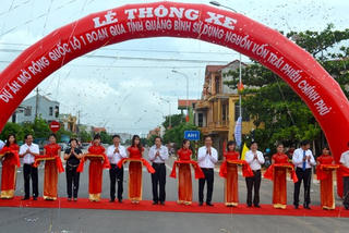 Thông xe Dự án mở rộng Quốc lộ 1 đoạn qua tỉnh Quảng Bình