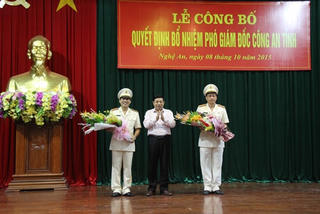 Nghệ An: Bổ nhiệm thêm 2 Phó Giám đốc Sở Công an