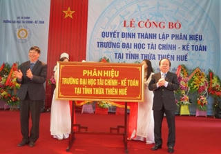 Ra mắt phân hiệu Trường ĐH Tài chính - Kế toán tại Huế