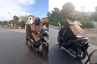 Người Hà Nội 'trùm chăn' ra đường chống nắng nóng trên 40 độ C