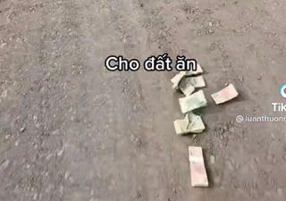 Vụ ‘vứt tiền cho đất ăn’ ở huyện Đất Đỏ: Có thể phạt tiền và yêu cầu gỡ bỏ clip