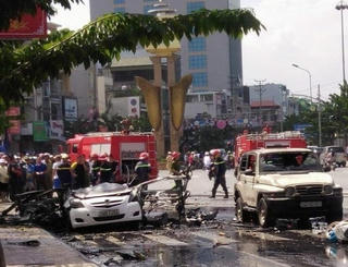 Vụ nổ taxi ở Quảng Ninh: Do một đối tượng nghiện ma túy tự sát bằng mìn