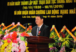 Bí thư tỉnh uỷ Lào Cai chúc mừng 85 năm Ngày truyền thống MTTQ Việt Nam