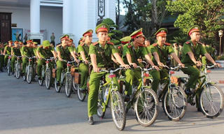 Cảnh sát Cần Thơ được trang bị xe đạp