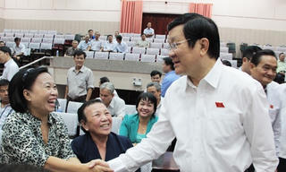 Chủ tịch nước Trương Tấn Sang: Hãy bầu cho những người tâm huyết