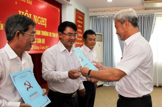 Quyết định nhân sự của Tỉnh ủy tỉnh Đồng Nai