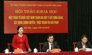 Mặt trận tham gia xây dựng Đảng, xây dựng chính quyền