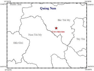 4 trận động đất liên tiếp xảy ra ở Quảng Nam
