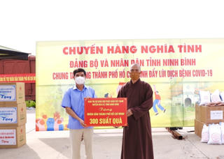 Ninh Bình: Gần 12.000 phần quà hỗ trợ người dân TP Hồ Chí Minh vượt qua khó khăn