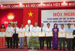 Thừa Thiên - Huế: Tuyên dương  50 Chủ tịch Mặt trận cấp xã tiêu biểu