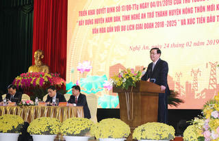 Nghệ An: Xây dựng Nam Đàn thành huyện nông thôn mới kiểu mẫu