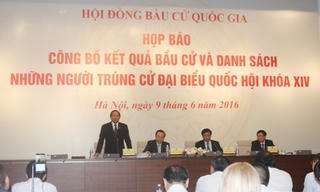 Công bố kết quả bầu cử đại biểu Quốc hội