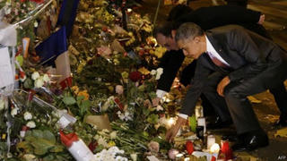 Tổng thống Mỹ Obama tưởng niệm các nạn nhân Paris