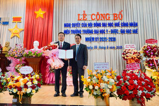 GS.TS Nguyễn Vũ Quốc Huy giữ chức Hiệu trưởng Trường Đại học Y - Dược Huế