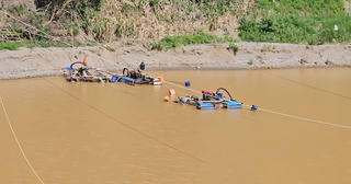 Lào Cai: Chính quyền xã Khao Mang vào cuộc xử lý khai thác cát trên suối Nậm Kim